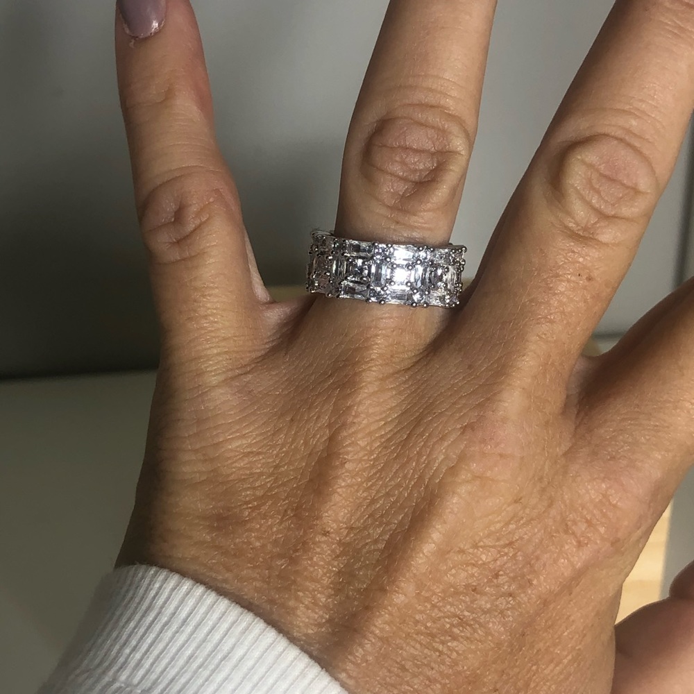 4ct multi stone extra wide eternity band - Picture 9 of 9